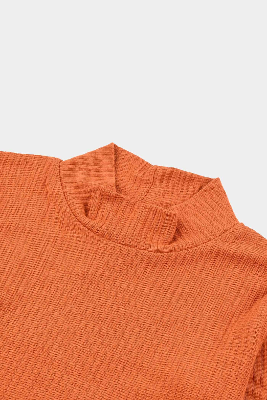 Girls Rib Turtle Neck T-Shirt - H.SunSet