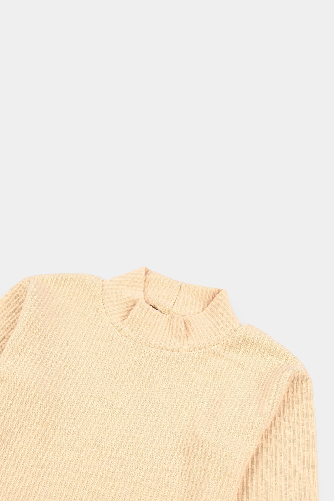 Infant Unisex Rib Turtle Neck T-Shirt - Wood.Ash