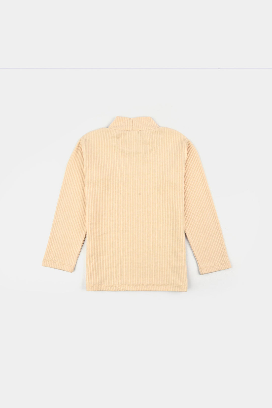 Infant Unisex Rib Turtle Neck T-Shirt - Wood.Ash