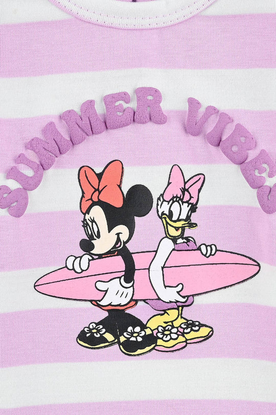 Infant Girls Poly Jersey Frock SUMMER VIBES-Purple