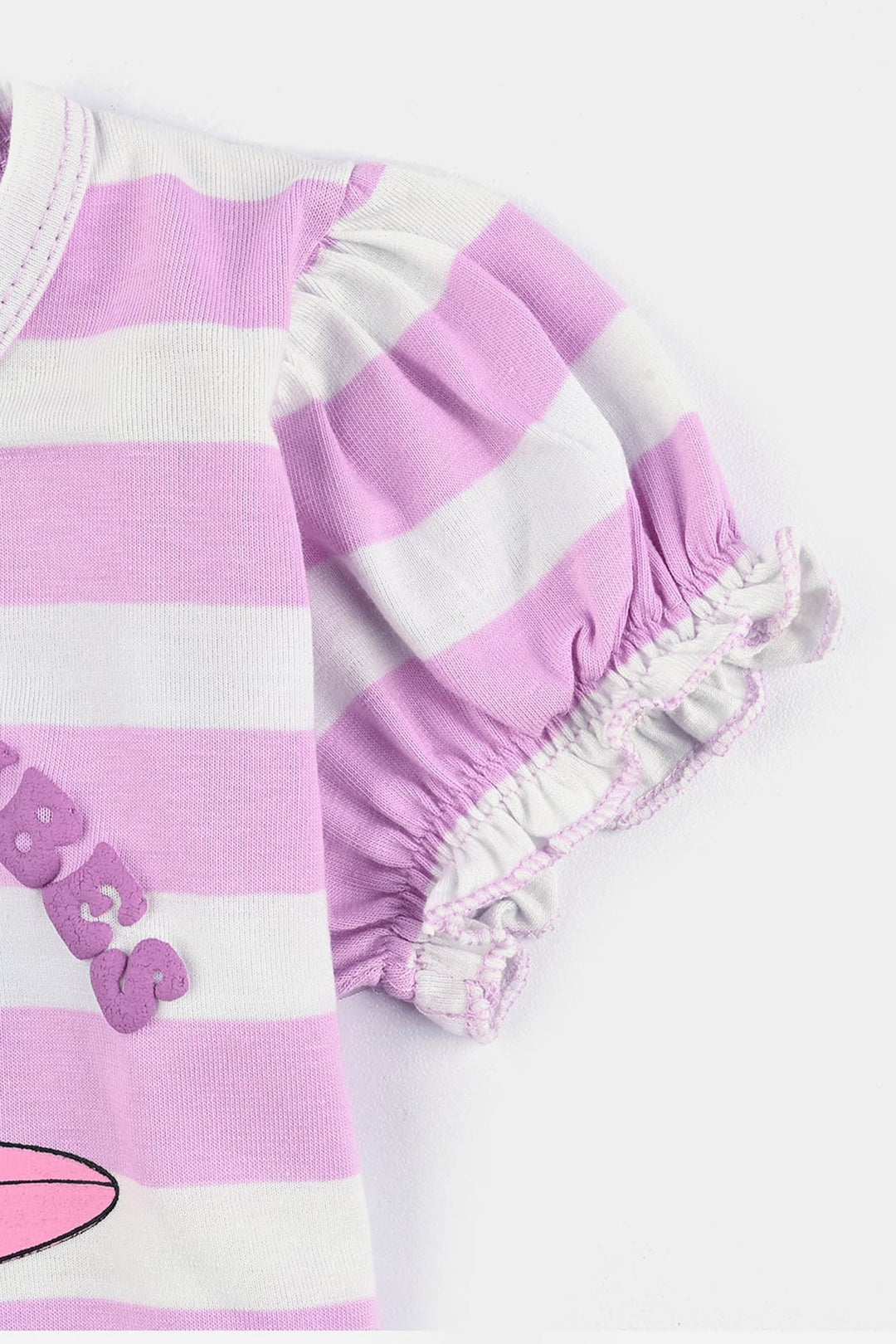 Infant Girls Poly Jersey Frock SUMMER VIBES-Purple