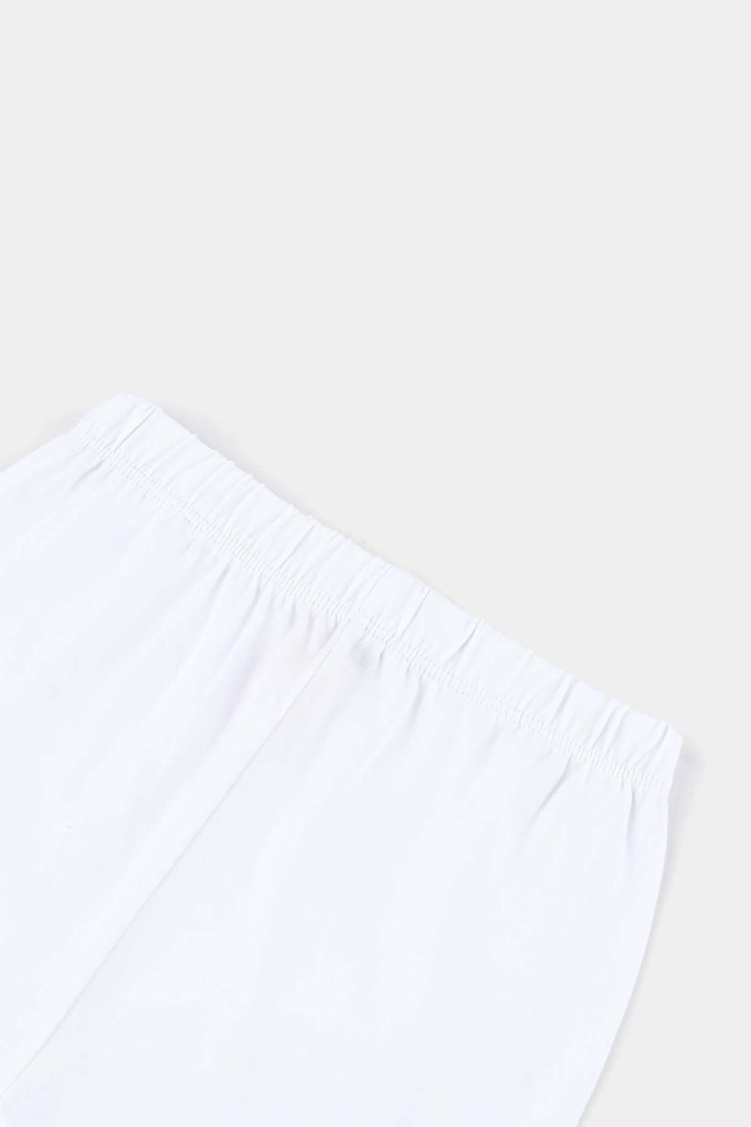 Girls Jersey/Terry Tights -White