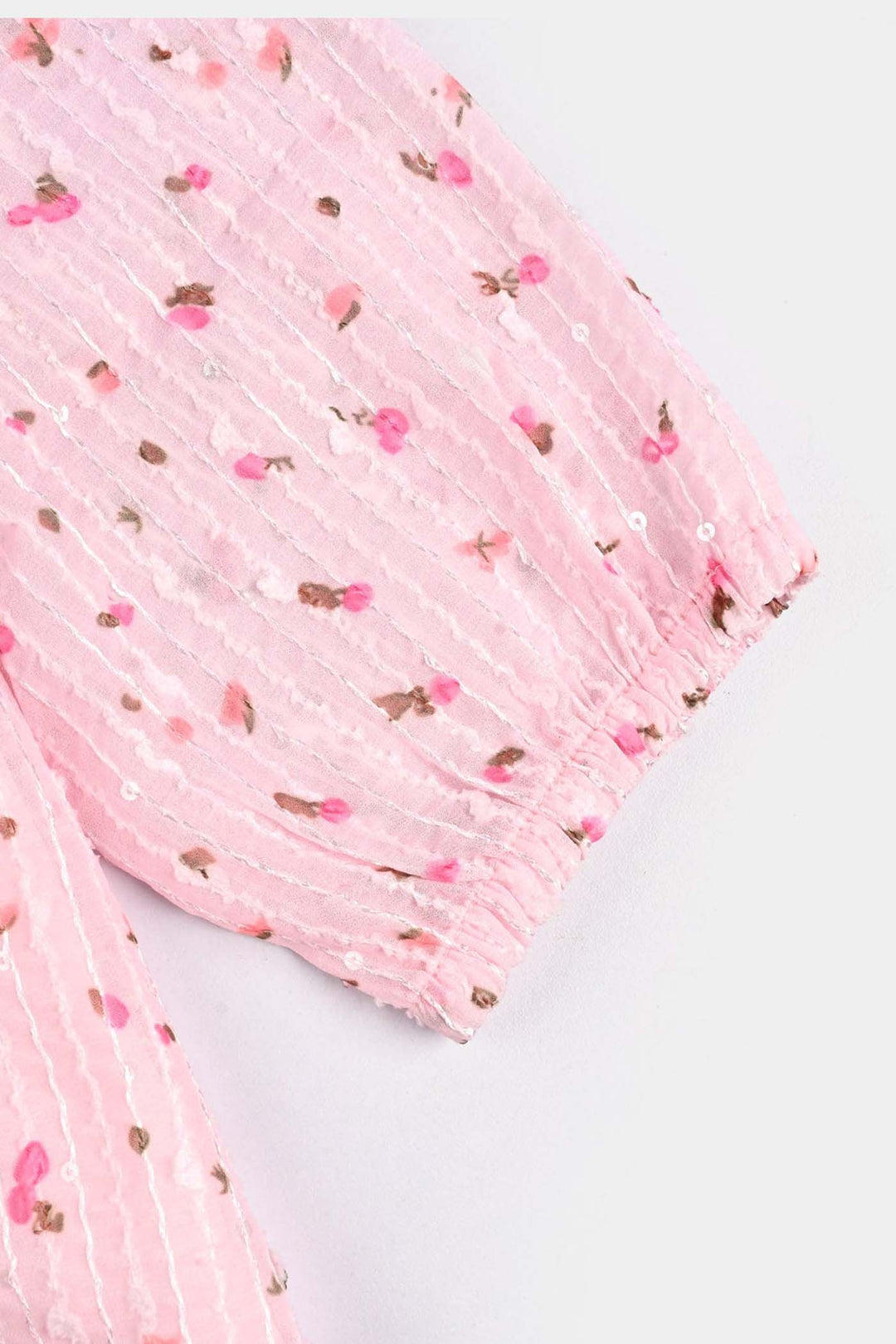 Girls Chiffon Casual Top-Pink