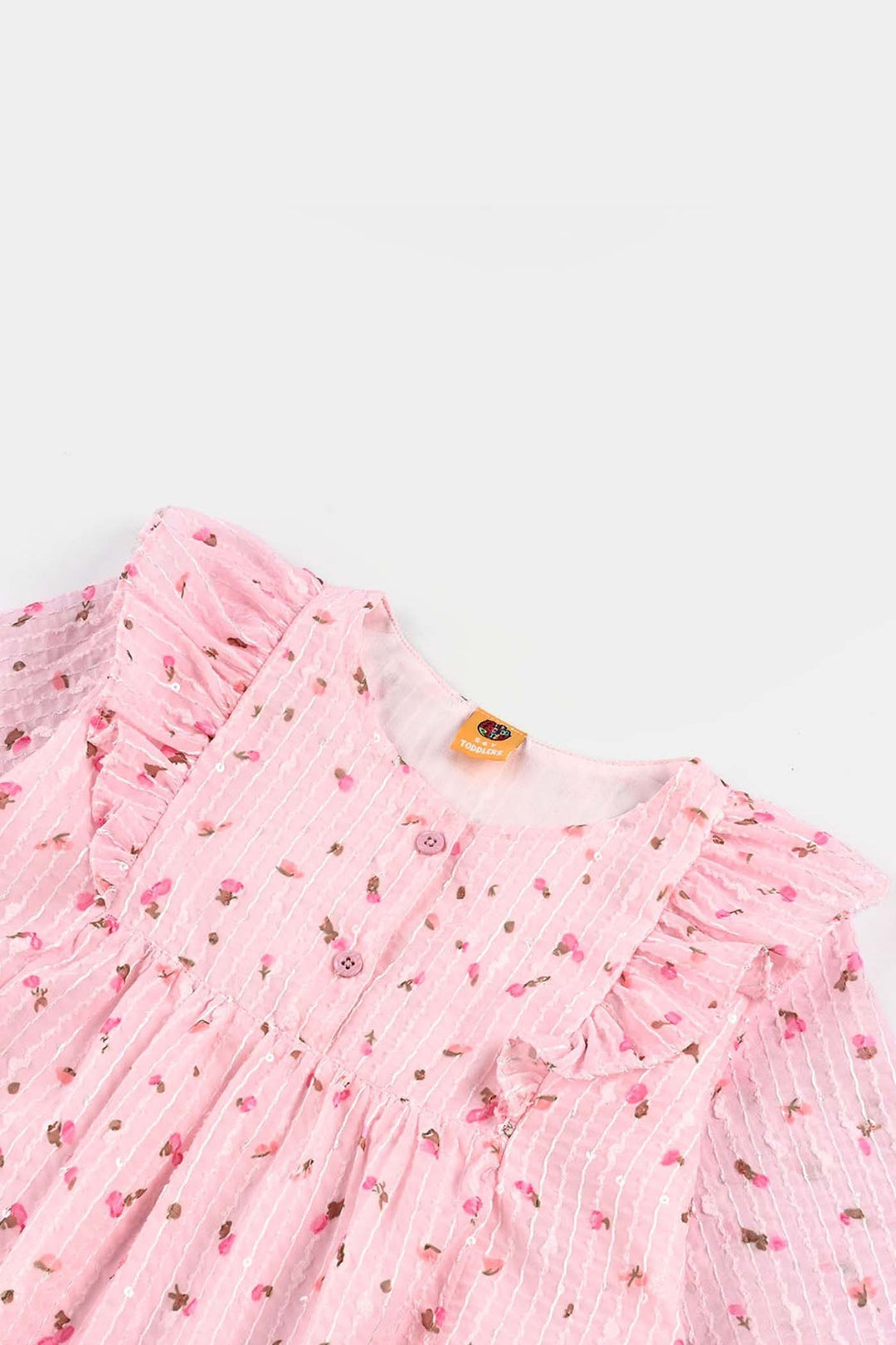 Girls Chiffon Casual Top-Pink