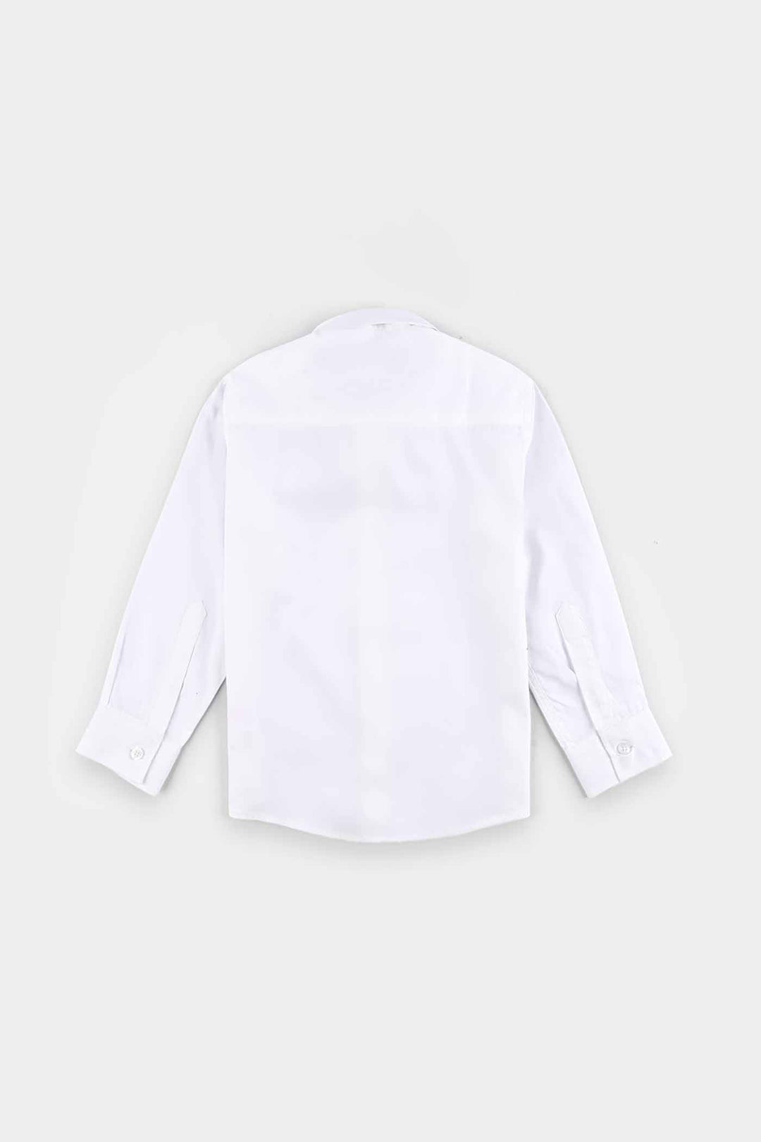 Boys Cotton Poplin Formal Shirt - WHITE