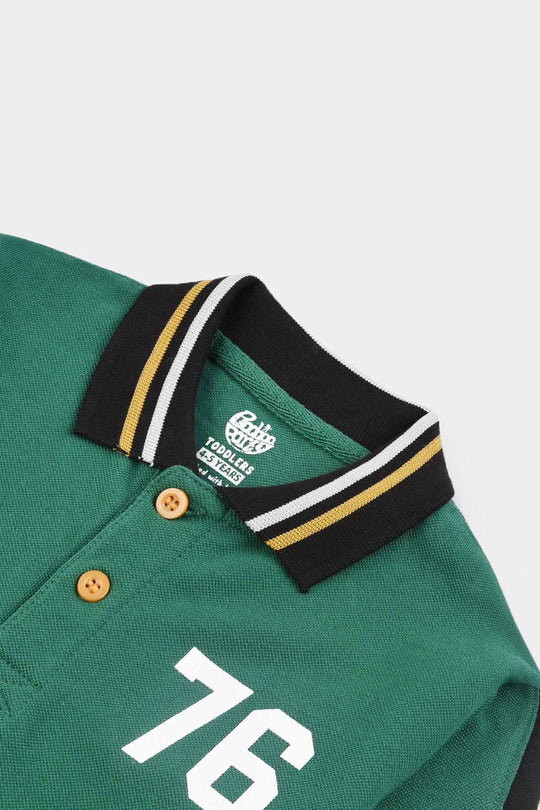 Boys Jumbo Pique Polo F/S High Club-Green