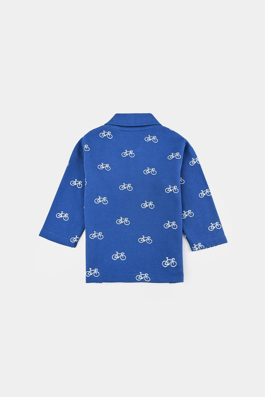 Infant Boys Jumbo Pique Polo F/S Cycle-C.Blue