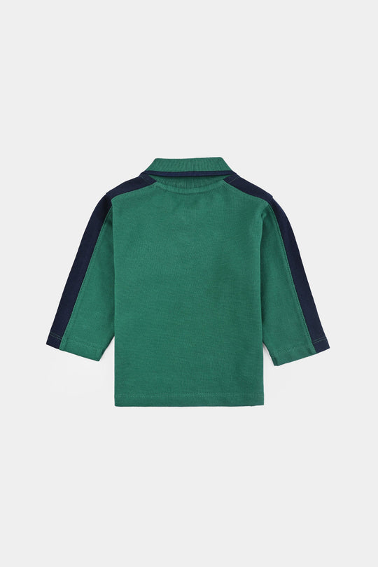 Infant Boys Jumbo Pique Polo F/S Beep Beep - Green