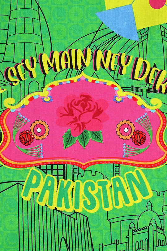 Girls Cotton Printed Kurti independence day-L.Green