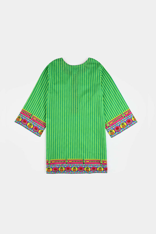 Girls Cotton Printed Kurti Jasmine Ind-L.Green