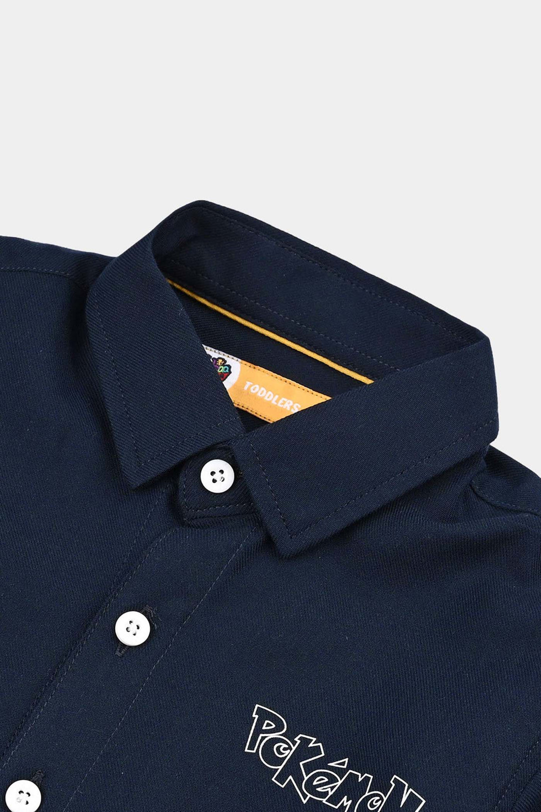 Boys Cotton Twill Shirt F/S- NAVY