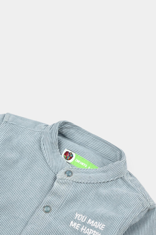 Infant Boys Corduroy Shirt F/S (Happy Me ) - L/BLUE