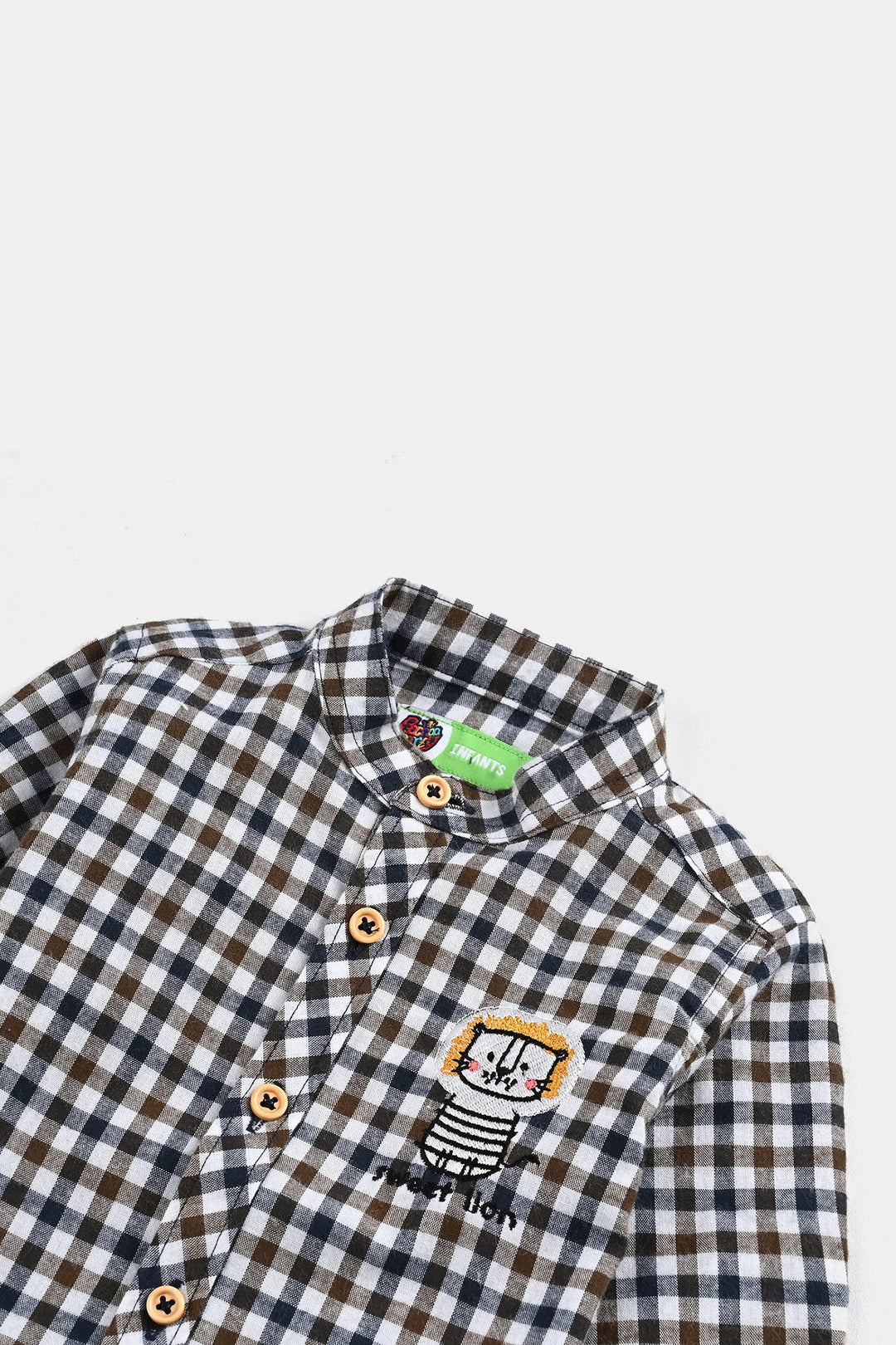 Infant Boys Yarn Dyed Shirt F/S (Rustic Navy) - Multi Check