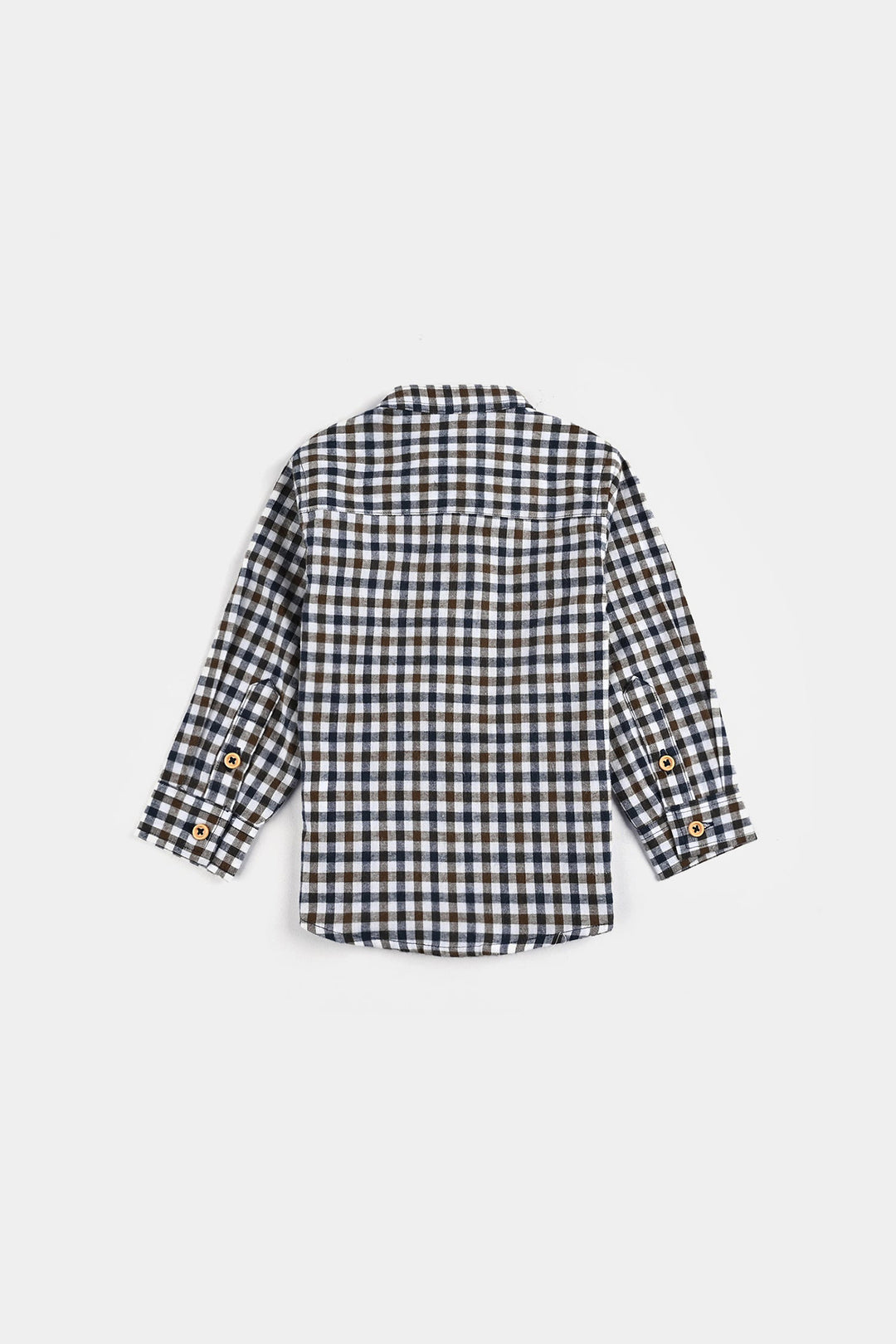 Infant Boys Yarn Dyed Shirt F/S (Rustic Navy) - Multi Check