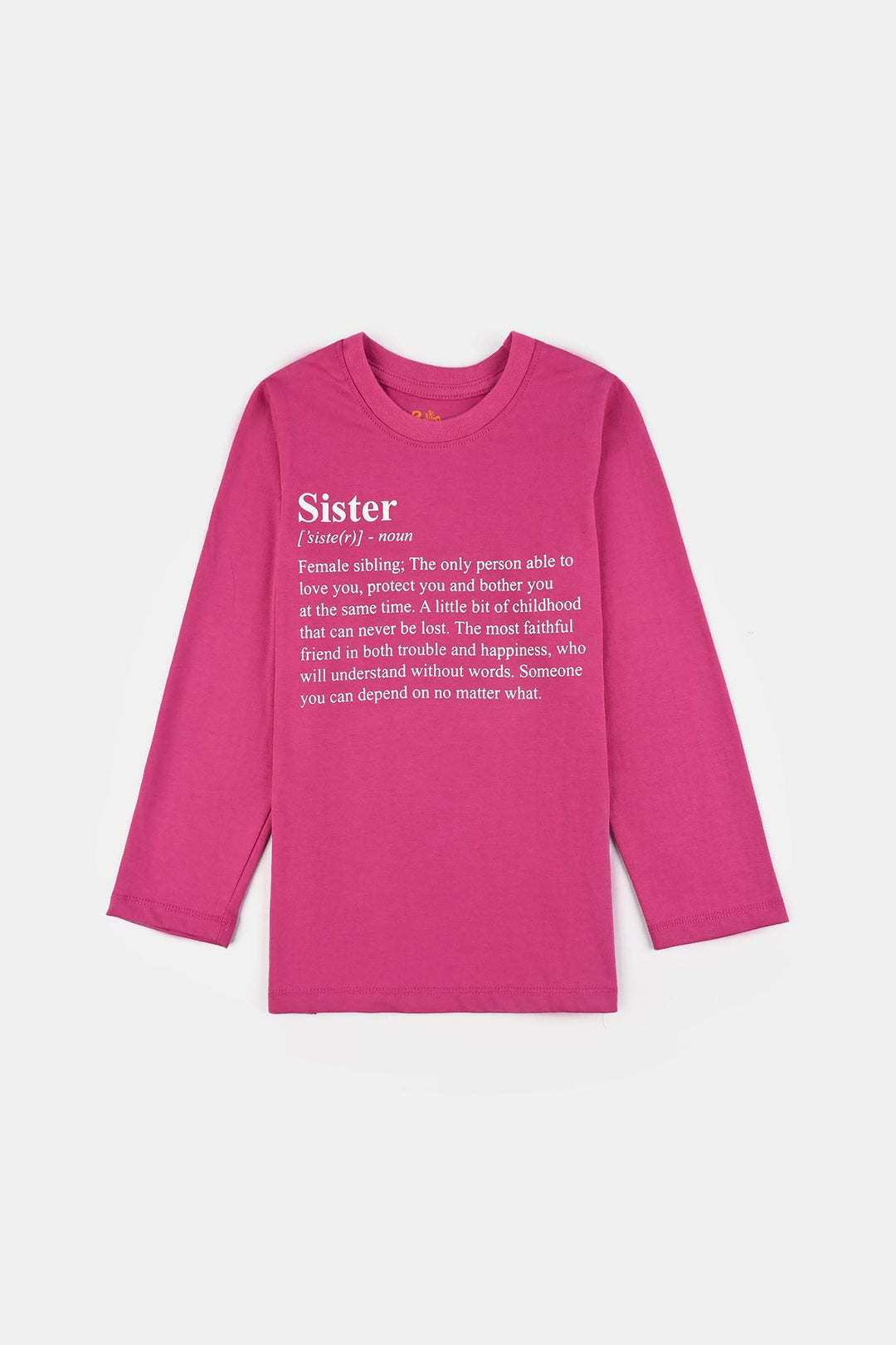 Girls Cotton Jersey T-Shirt F/S SISTER-Purple