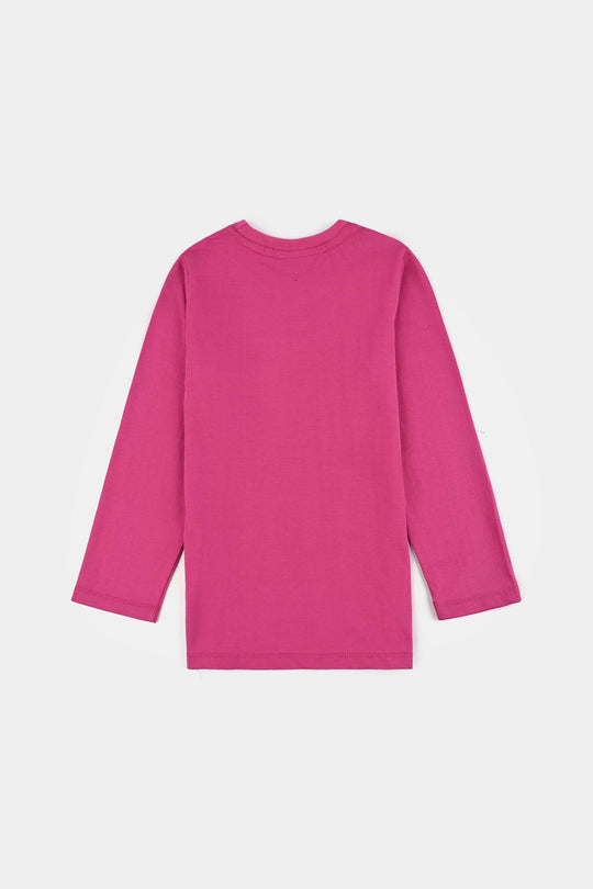 Girls Cotton Jersey T-Shirt F/S SISTER-Purple