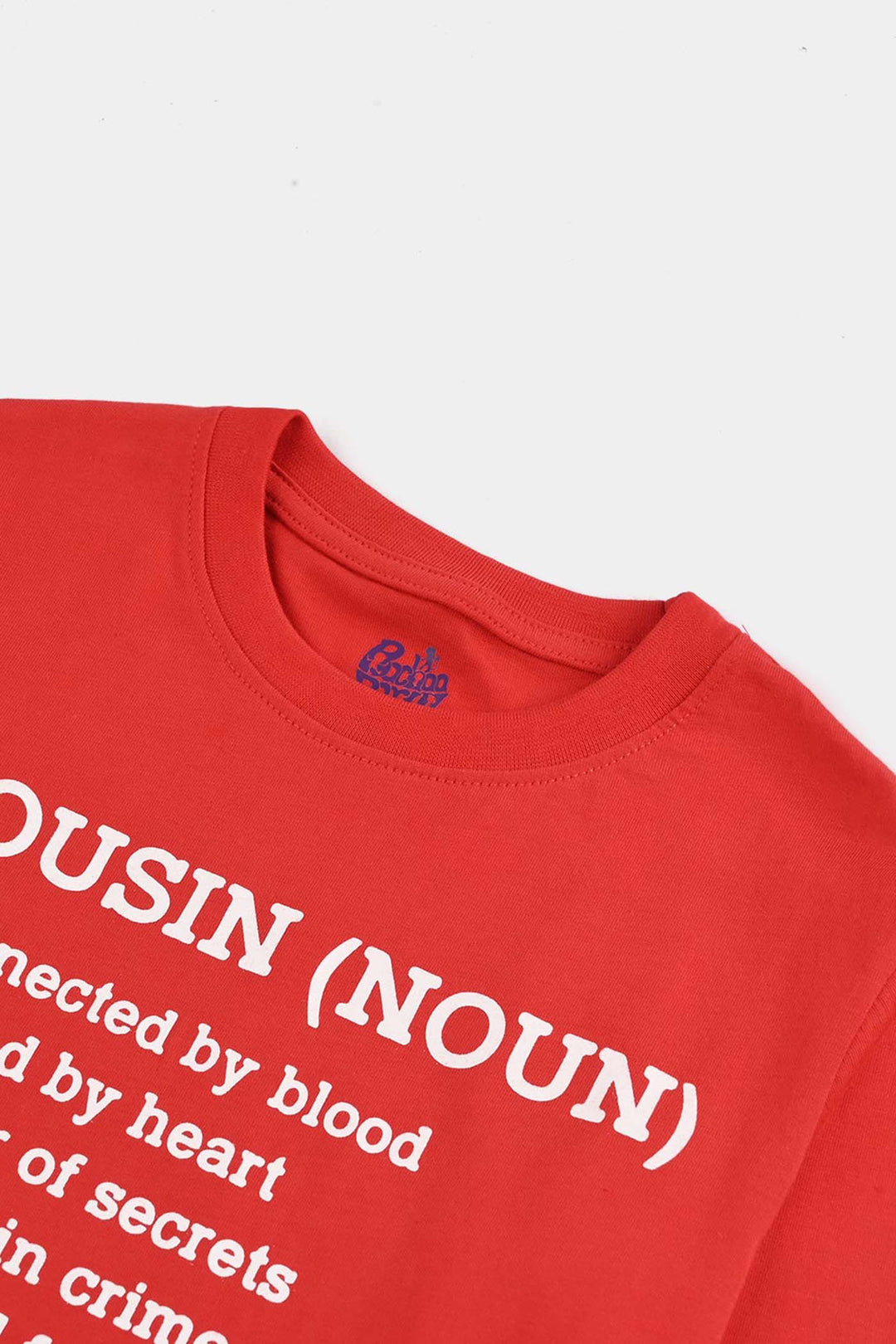 Girls Cotton Jersey T-Shirt F/S Cousin (Noun)-H.R.Red