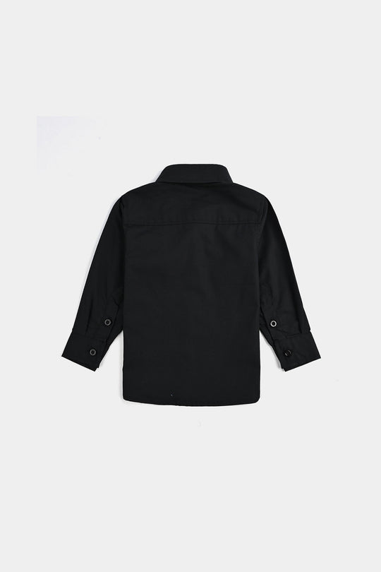 Infant Boys Cotton Shirt (Roar) - BLACK