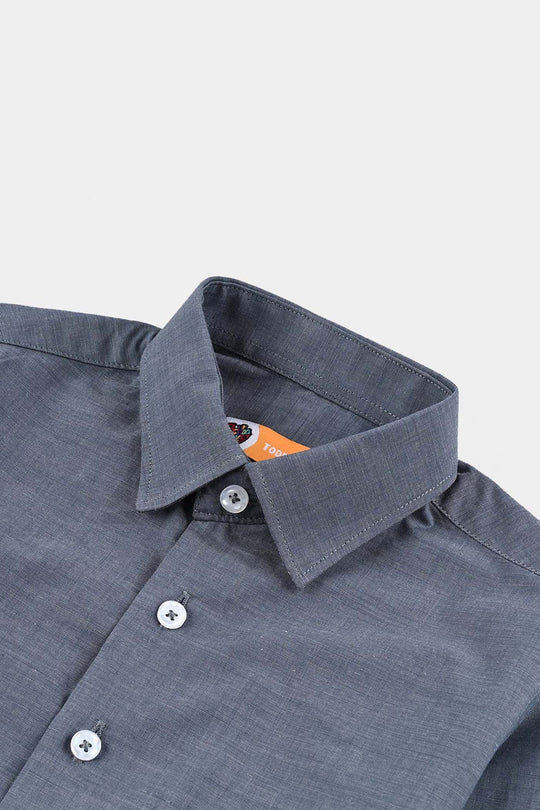 Boys Cotton Formal Shirt - GREY