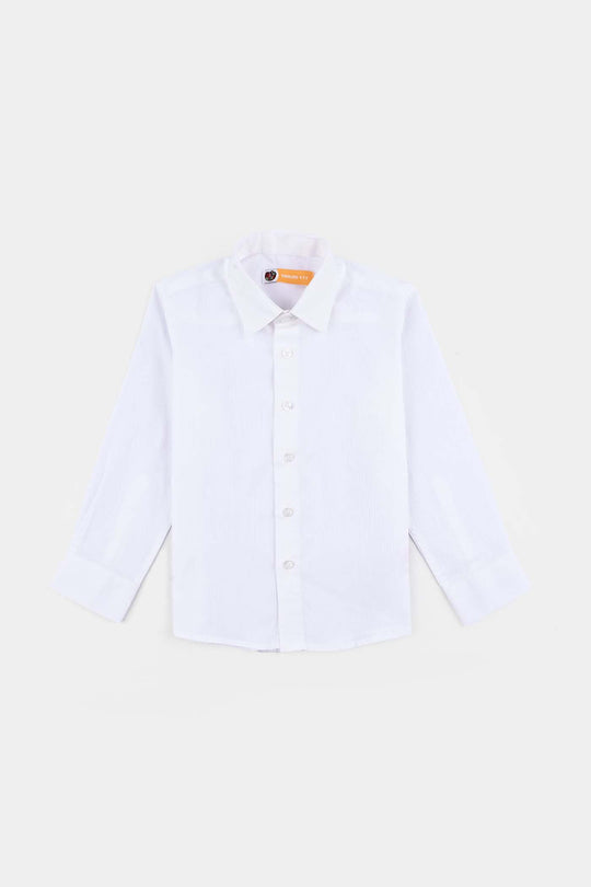 Boys Cotton Formal Shirt  - WHITE