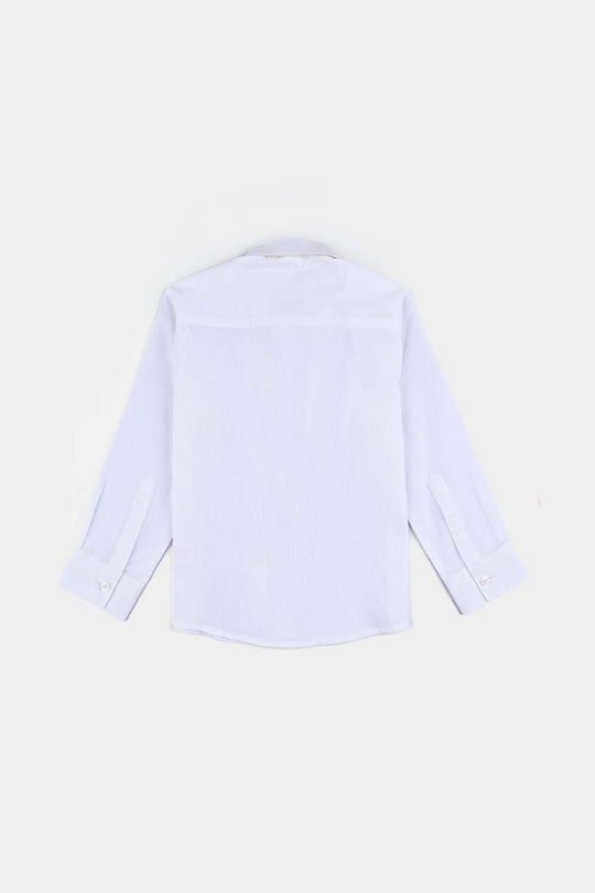 Boys Cotton Formal Shirt  - WHITE