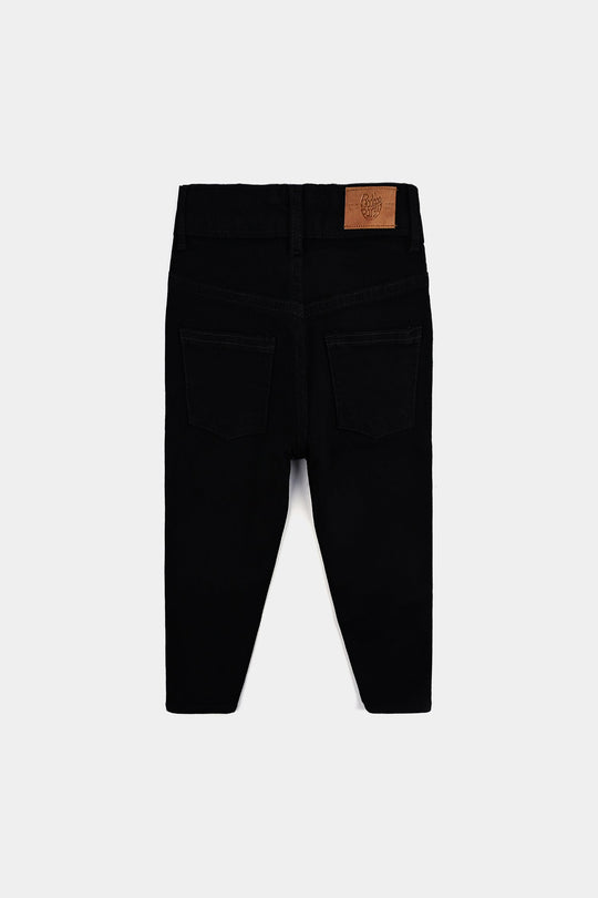 Boys Denim Stretch Basic Pant - BLACK