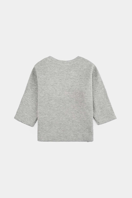 Infant Boys Thermal T-Shirt F/S Friends Forever-Htr.Grey