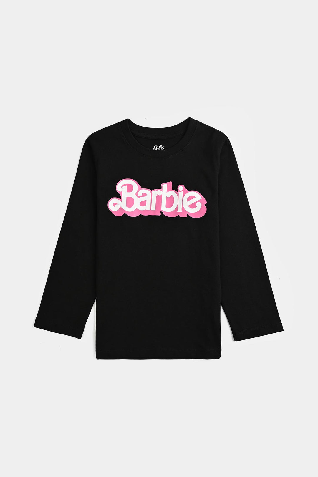Girls Cotton Jersey T-Shirt F/S-BLACK