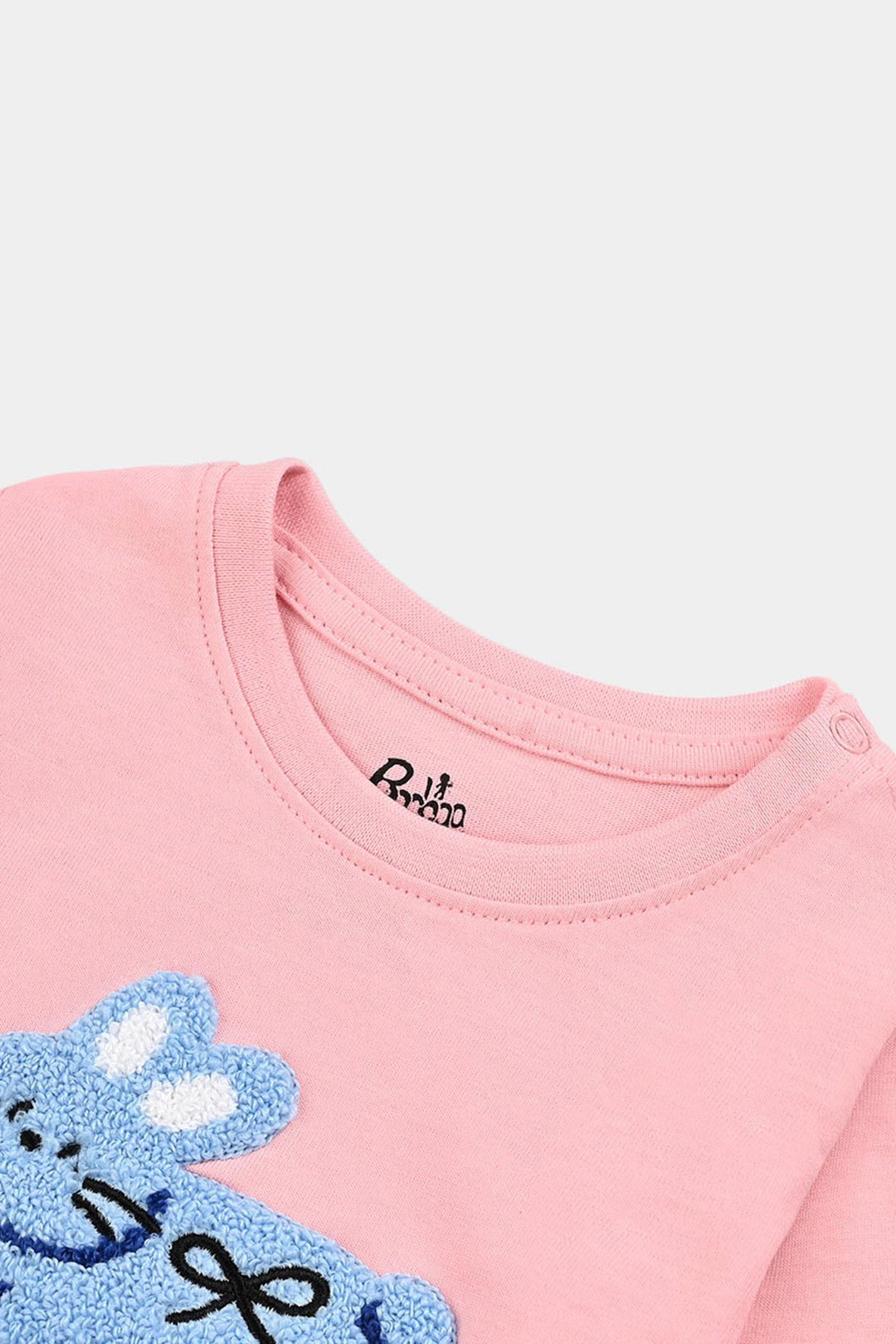 Infant Girls Cotton Jersey T-Shirt F/S Into Happiness-Candy Pink