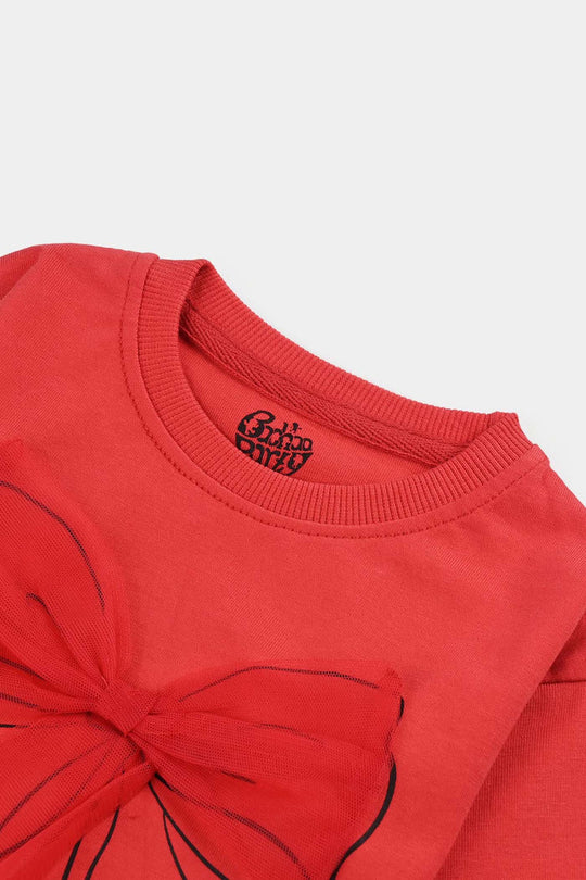 Infant Girls Cotton Jersey T-Shirt - Red