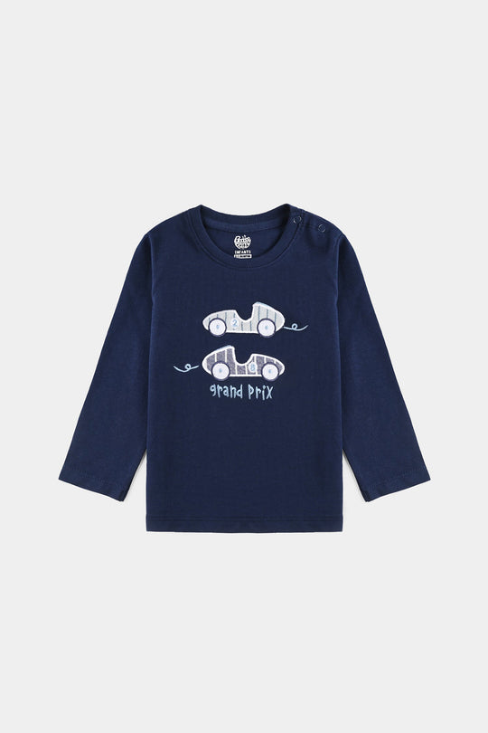 Infant Boys Cotton Jersey T-Shirt F/S Grand Prix-NAVY