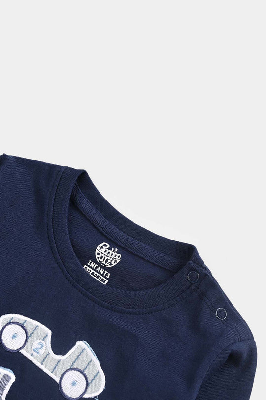 Infant Boys Cotton Jersey T-Shirt F/S Grand Prix-NAVY