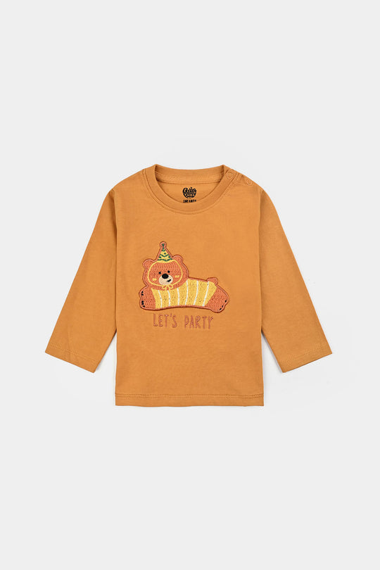 Infant Boys Cotton Jersey T-Shirt F/S Let's Party-Sun Flower