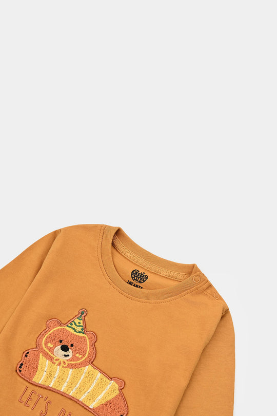 Infant Boys Cotton Jersey T-Shirt F/S Let's Party-Sun Flower