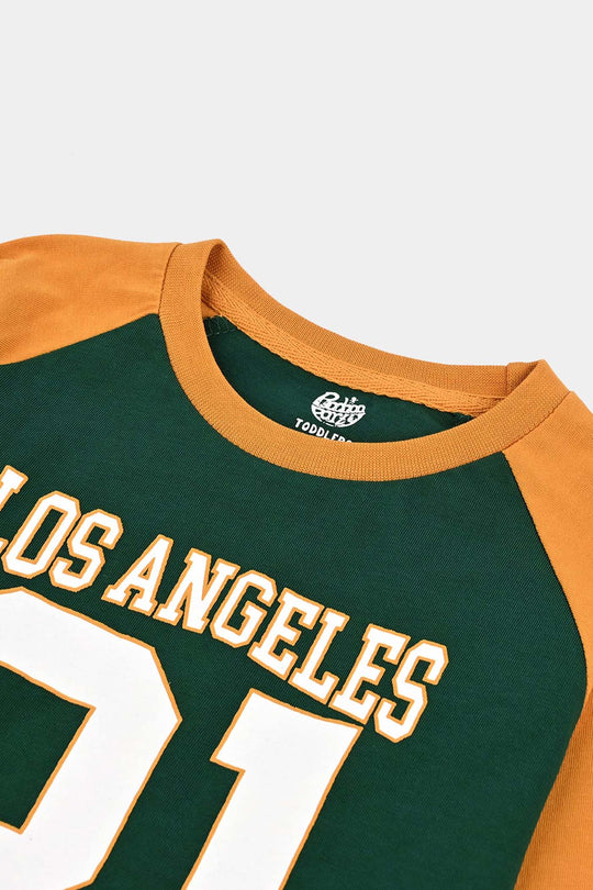Boys Cotton Jersey T-Shirt (F/S Los Angeles 21) - Green