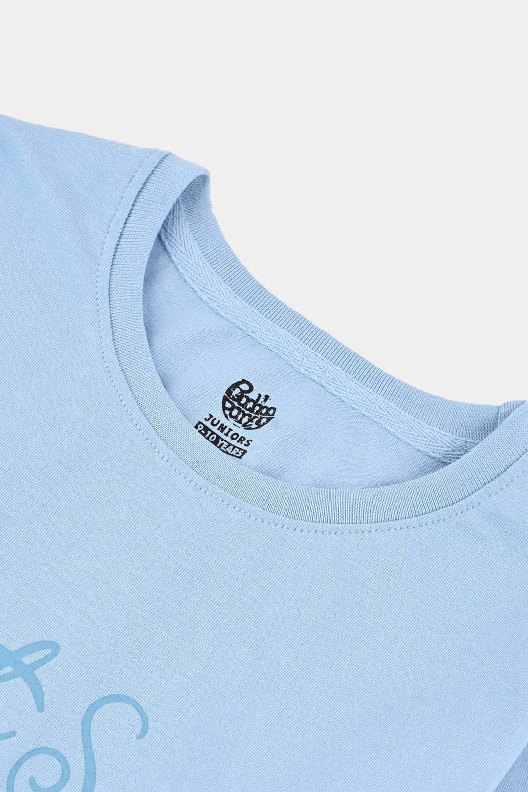 Girls Cotton Jersey T-Shirt F/S Let It Snow - Blue Bell