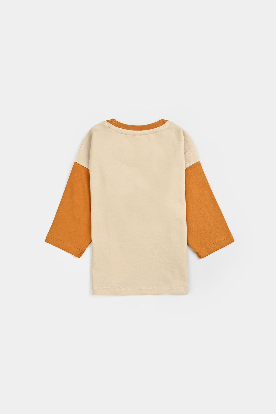 Infant Boys Cotton Jersey T-Shirt F/S The Fun Duo-Wood Ash