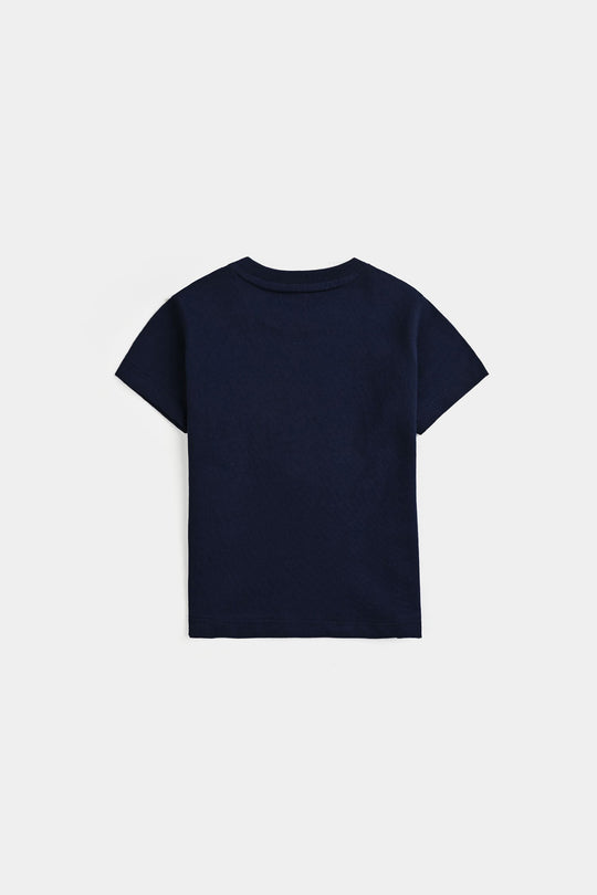 Infant Boys Cotton Jersey T-Shirt H/S Marshall-NAVY
