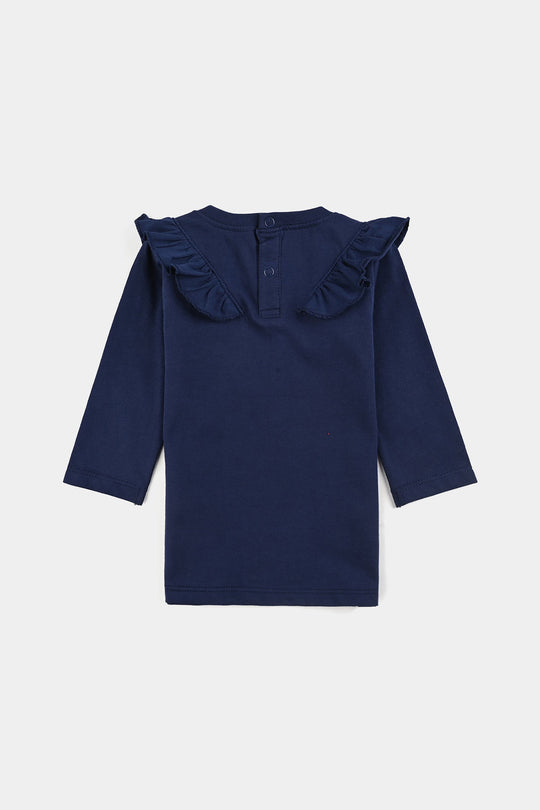 Infant Girls Cotton Jersey T-Shirt F/S Dance Academy-NAVY