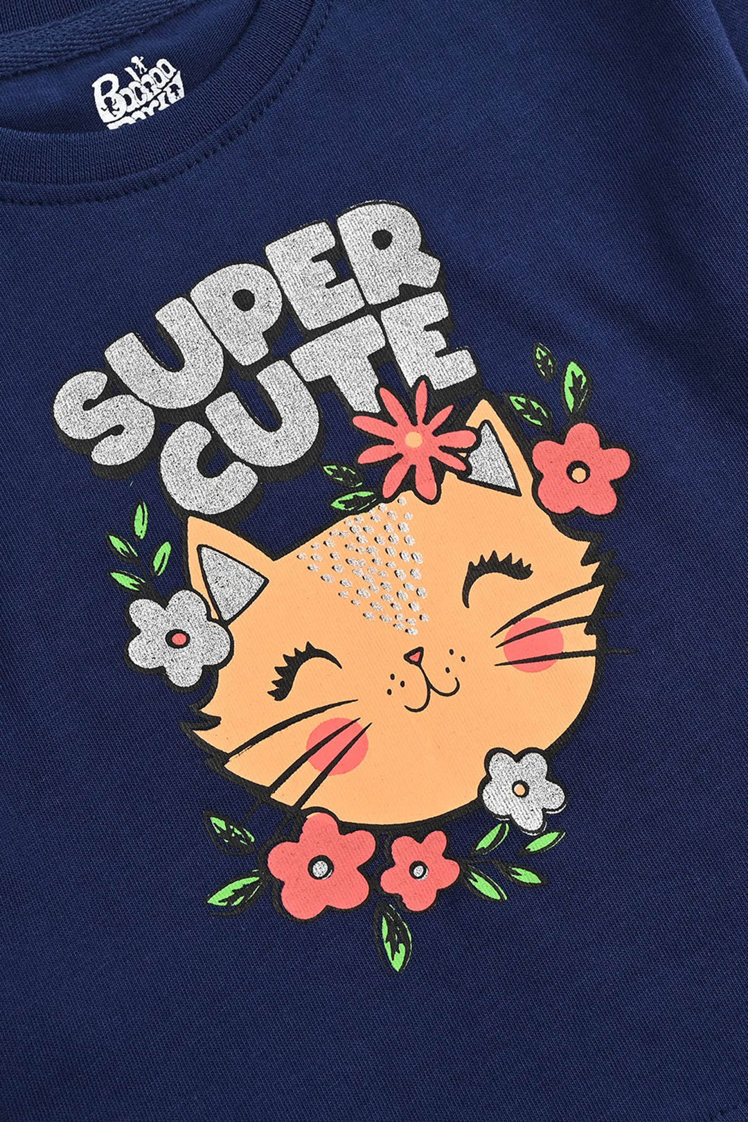 Infant Girls Cotton Jersey T-Shirt H/S Super Cute - NAVY