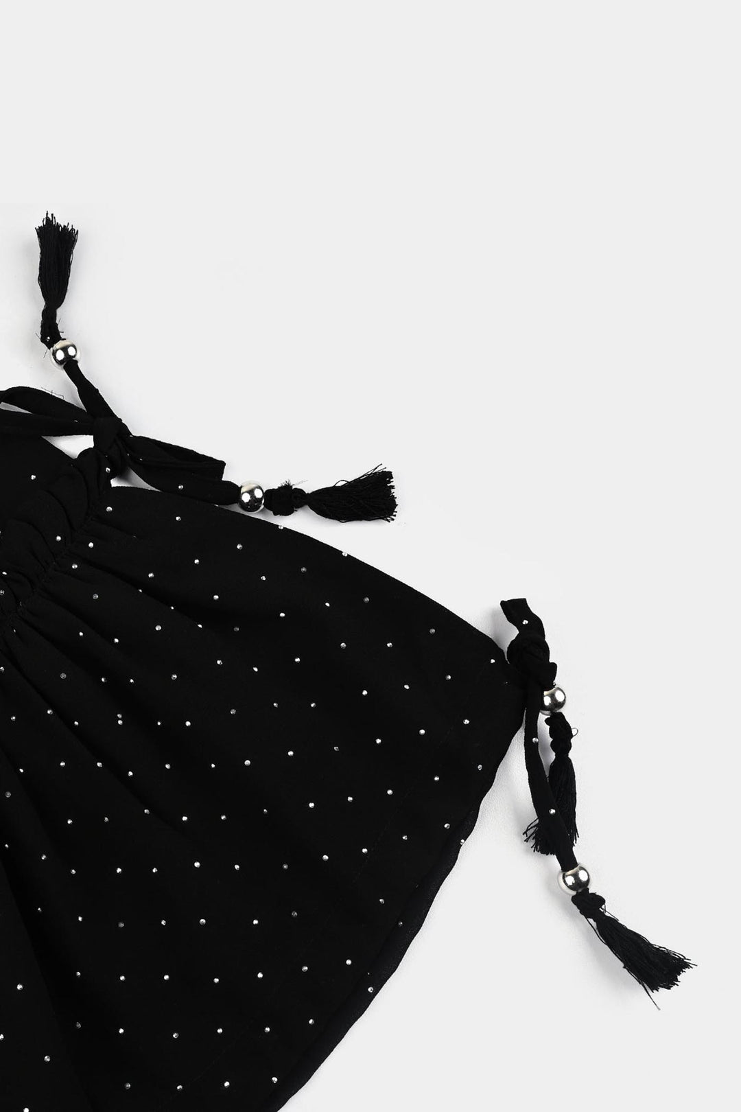 Girls Georgette Casual Top Black Star Dust