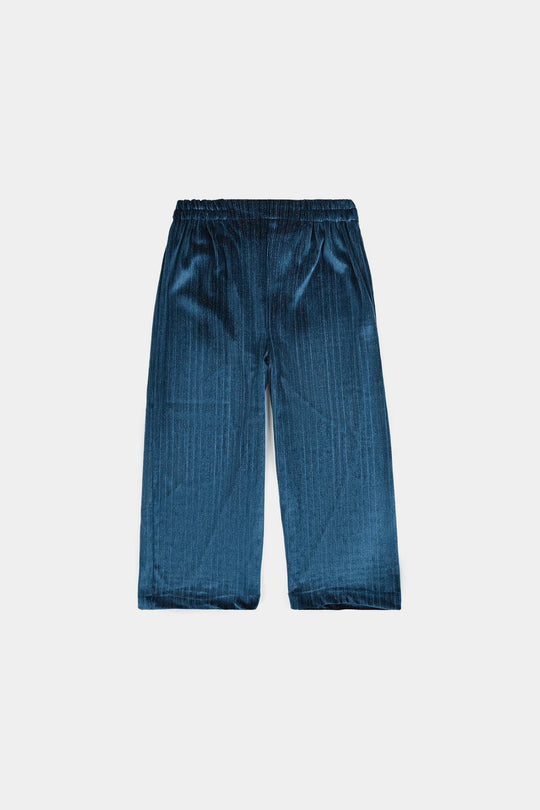 Girls Velvet Co-Ord Set - Teal Green