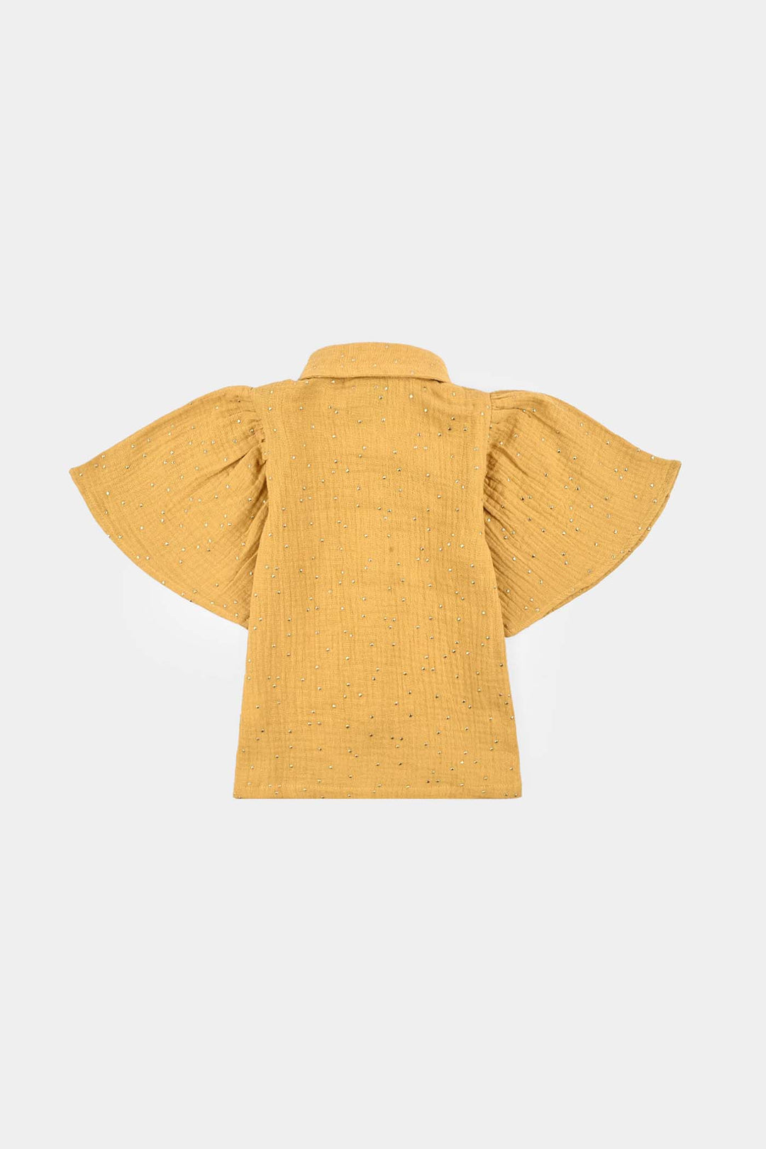 Infant Girls Cotton Casual Top Mustard Shine - Mustard