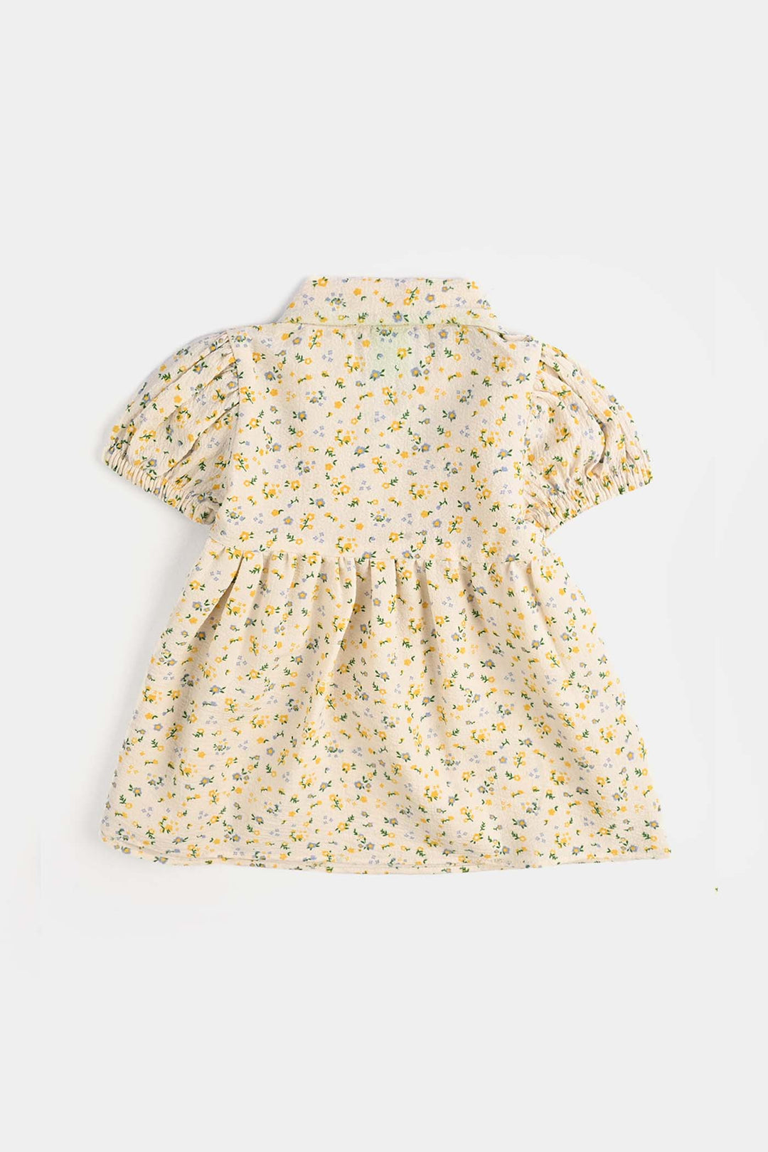 Infant Girls Poly Net Casual Frock Cute Little-White