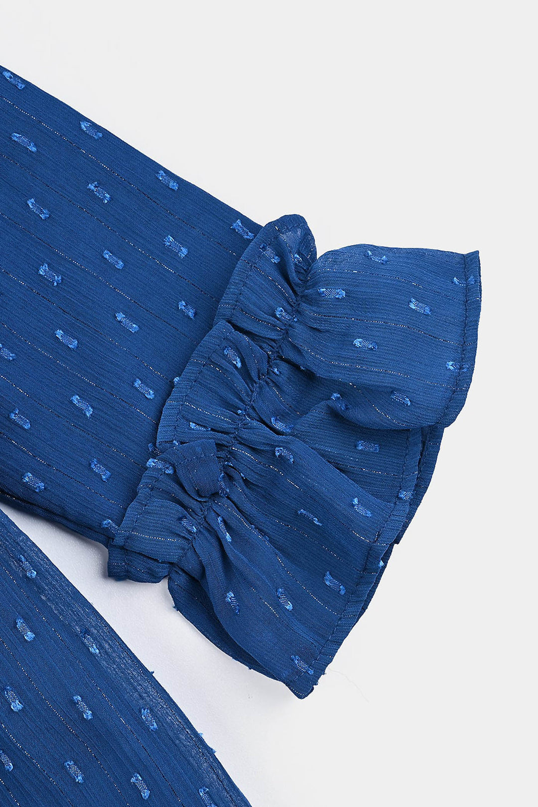 Girls Chiffon Casual Frock - Blue