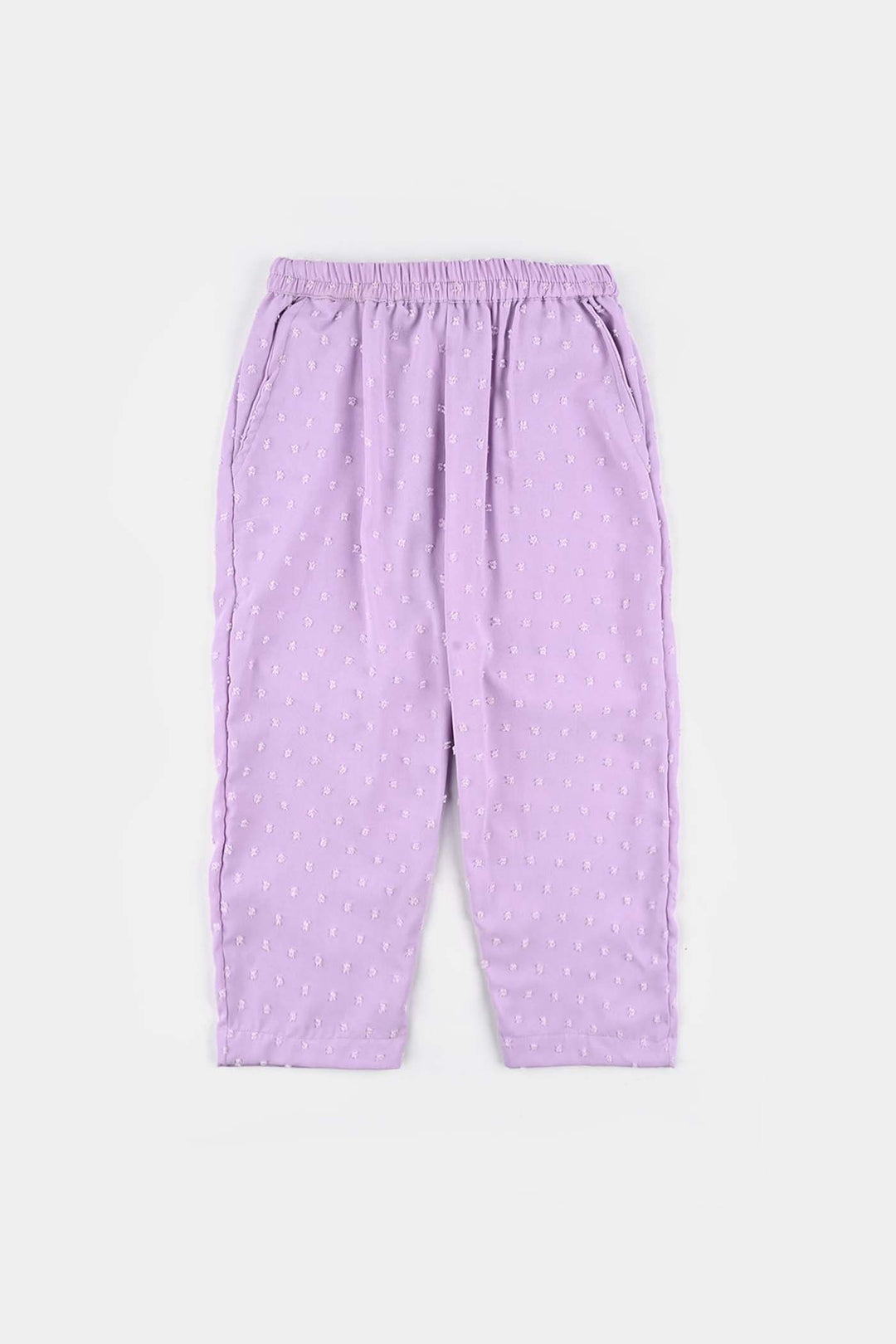 Girls Poly Crinkle Co-Ord Set Pansy - Lilac