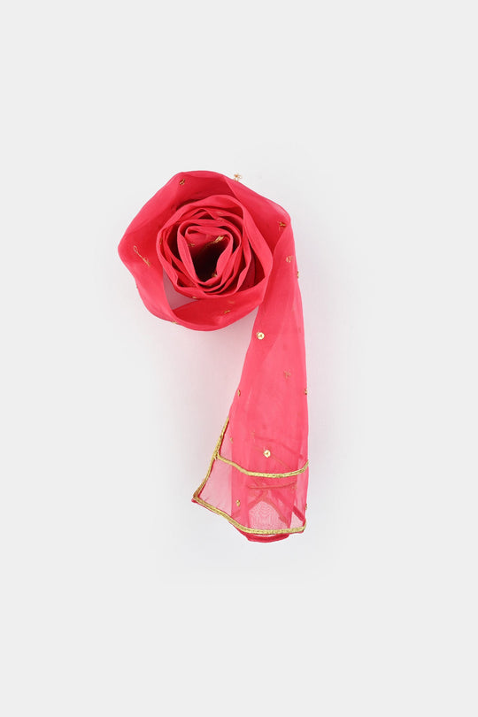 Girls Velvet Fancy 3Pcs Dhanak - Teal blue