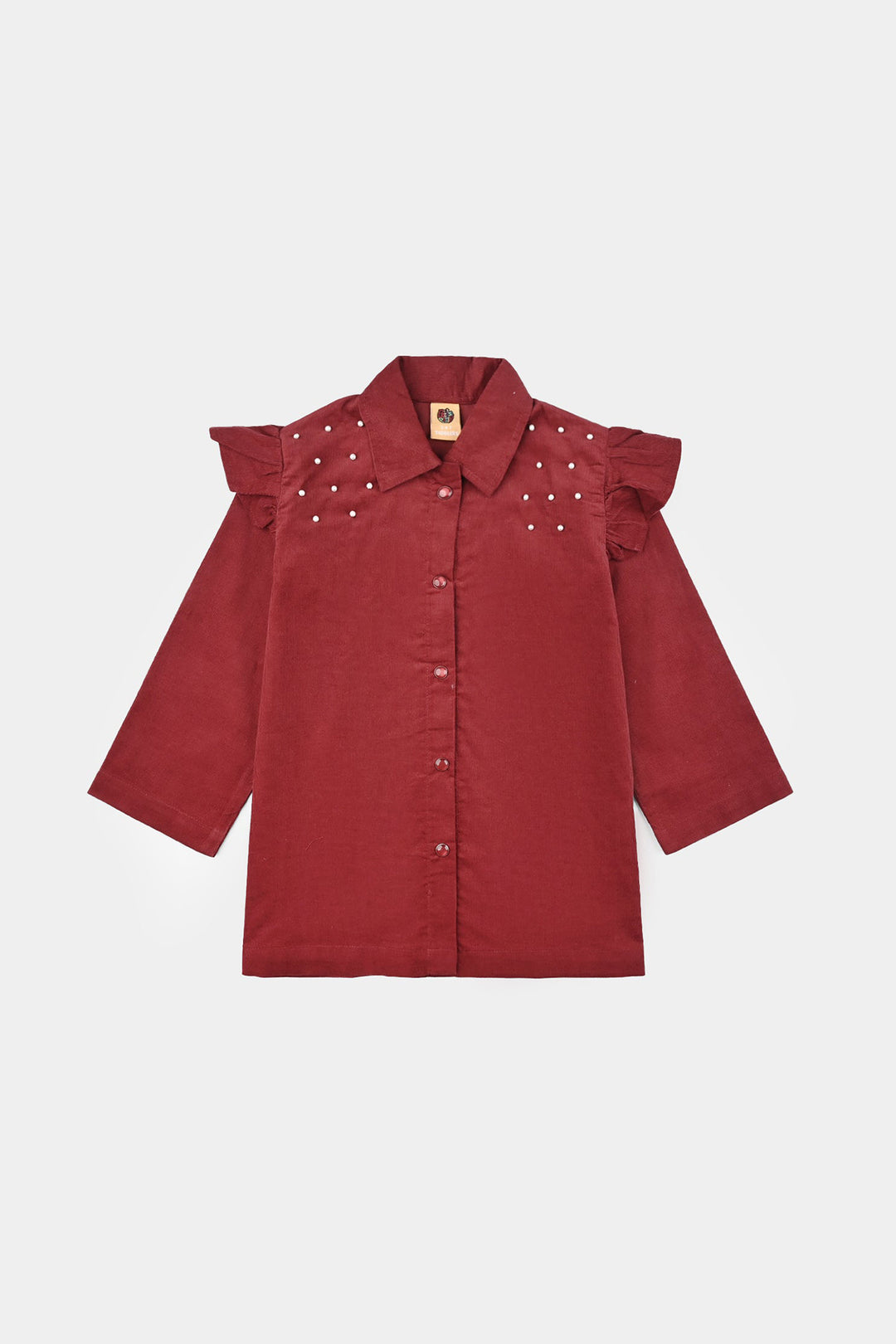 Girls Corduroy Co-Ord Set Rose-MAROON