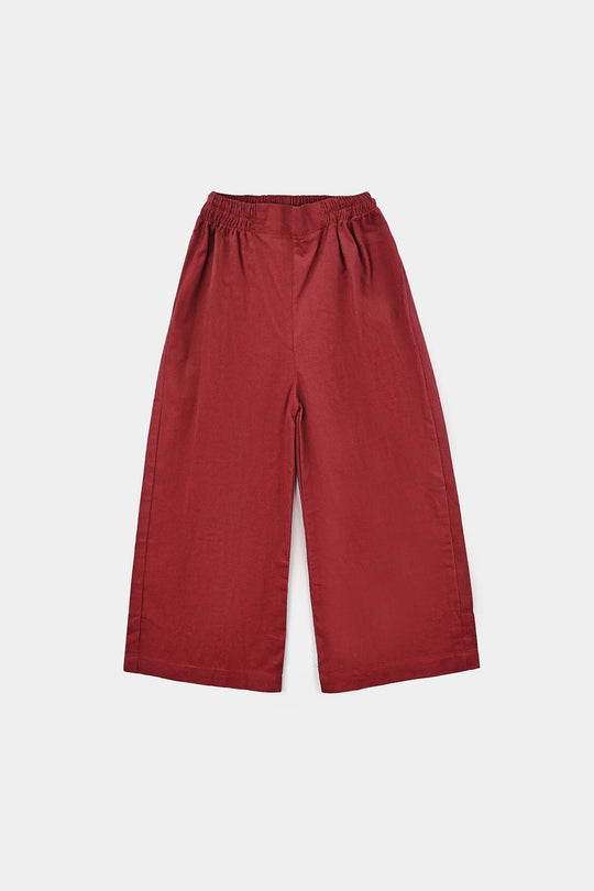 Girls Corduroy Co-Ord Set Rose-MAROON
