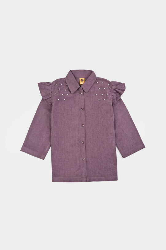 Girls Corduroy Co-Ord Set-LAVENDER